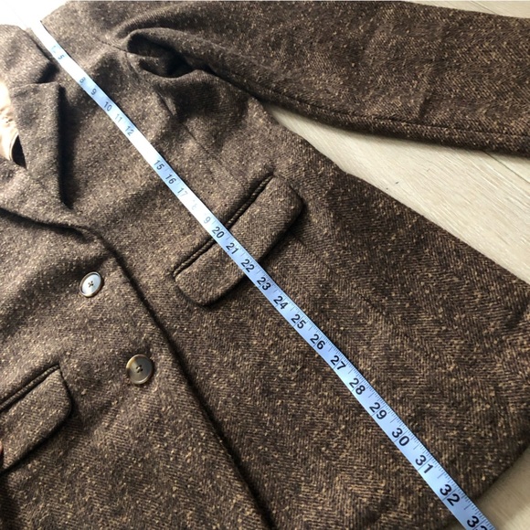 Old Navy Tweed Wool Blend Blazer Jacket in Brown Size M Tall - Picture 11 of 11